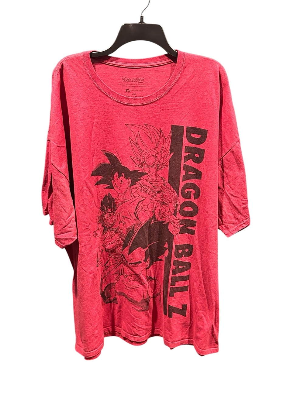 Dragon Ball Z Men's Graphic T-Shirt - Size 4XL - Goku & Vegito Red Tee (2020)